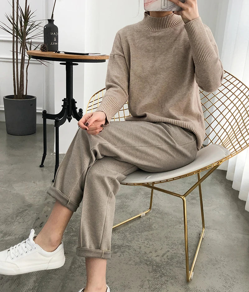 Casual High Waist Woolen Harem Pants Women Capris Autumn and Winter Wool Pencil Pants Female Loose Women Trousers Pantalon 6648