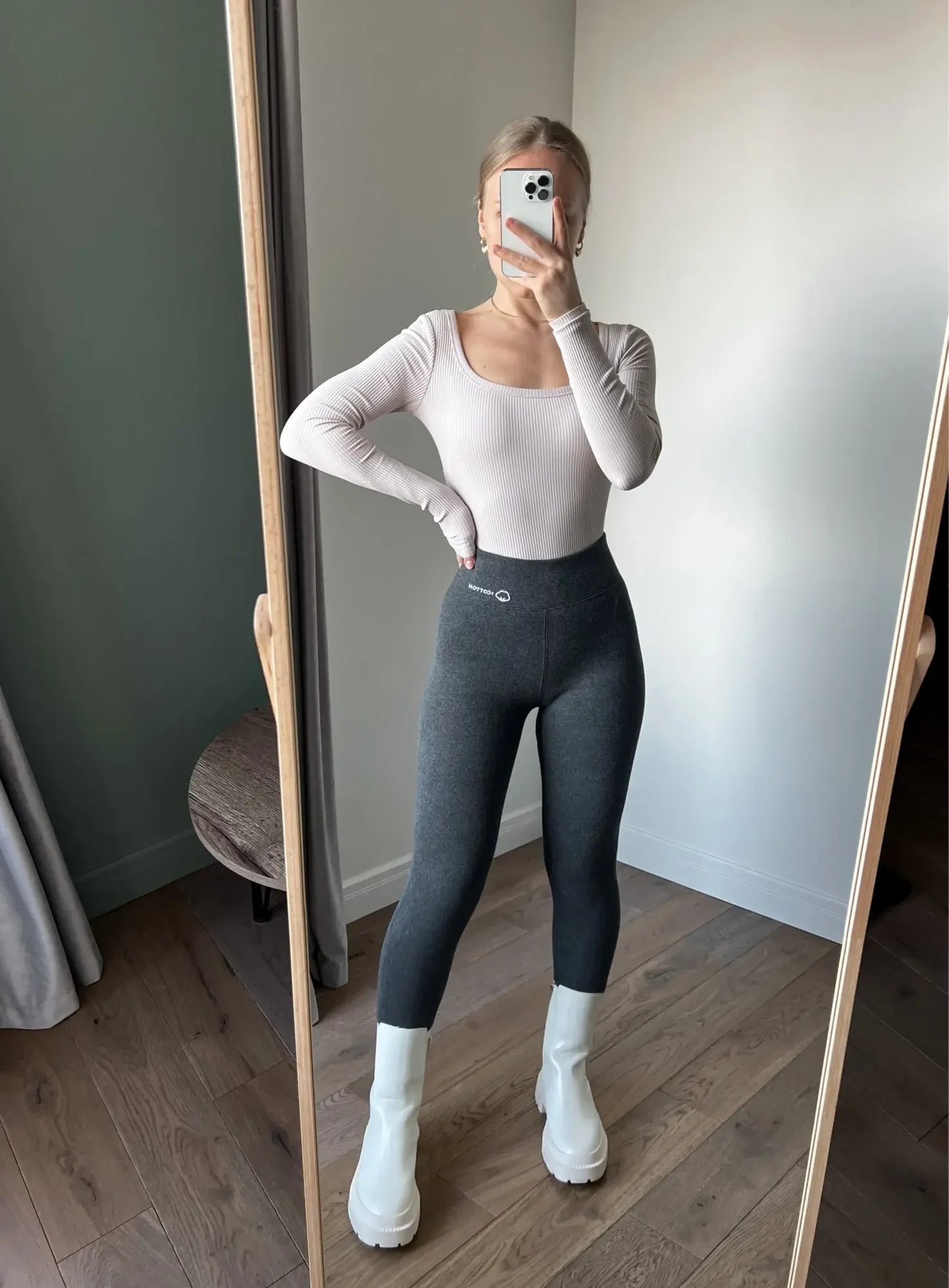 Women's Winter Leggings Thermal Velvet Cotton Slimming Tight Pants with Fleece Thick Warm Skinny High Waisted Leggings for Women