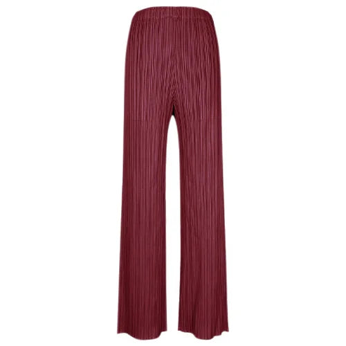 Miyake Pleats Classic Solid Color Simple Drape Straight-leg Pants Women 2023 Summer High Elastic Waist All-matched Pants