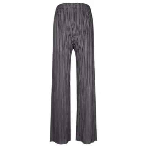 Miyake Pleats Classic Solid Color Simple Drape Straight-leg Pants Women 2023 Summer High Elastic Waist All-matched Pants