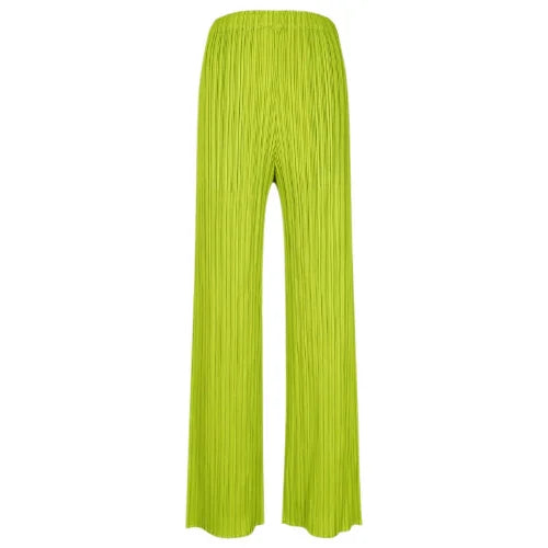 Miyake Pleats Classic Solid Color Simple Drape Straight-leg Pants Women 2023 Summer High Elastic Waist All-matched Pants