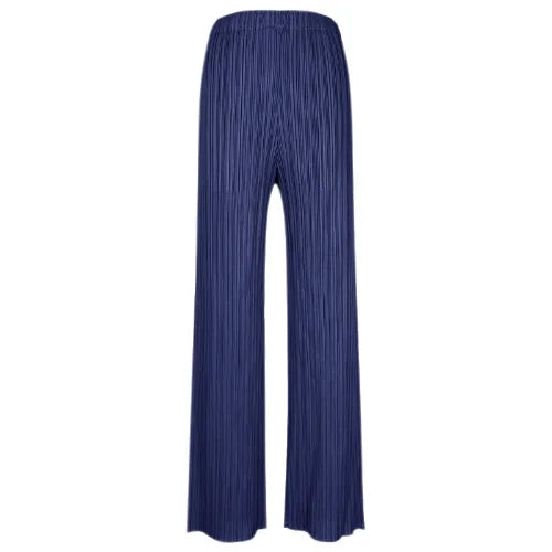 Miyake Pleats Classic Solid Color Simple Drape Straight-leg Pants Women 2023 Summer High Elastic Waist All-matched Pants