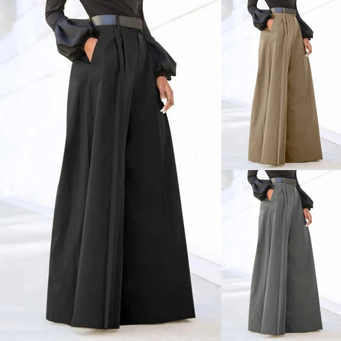 Wide Leg Pants For Women Pants For Women Palazzo Pants Summer Printed Cropped Linen Comfy Baggy Trousers With VêTements Femme