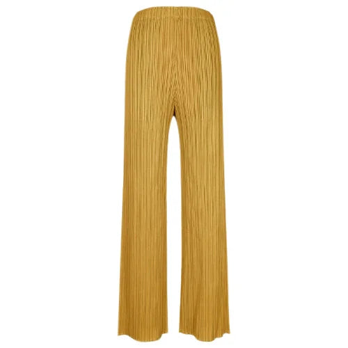 Miyake Pleats Classic Solid Color Simple Drape Straight-leg Pants Women 2023 Summer High Elastic Waist All-matched Pants